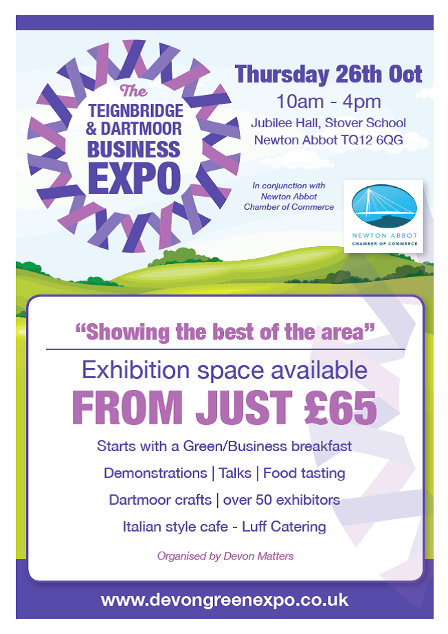 Teignbridge and Dartmoor Business Expo exhibitors rate card and booking form